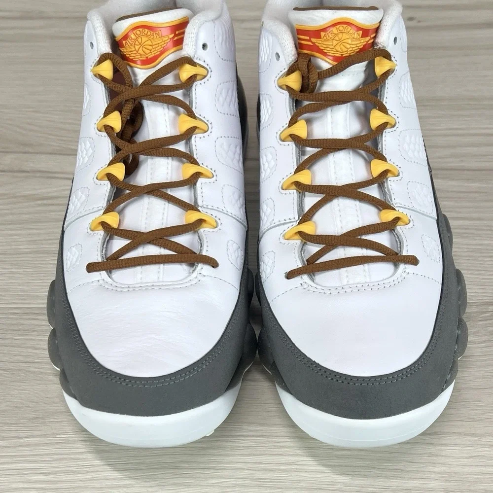 Nike Air Jordan 9 G Golf Nrg U24 White-University Gold FN6931-100 Men's Size 10